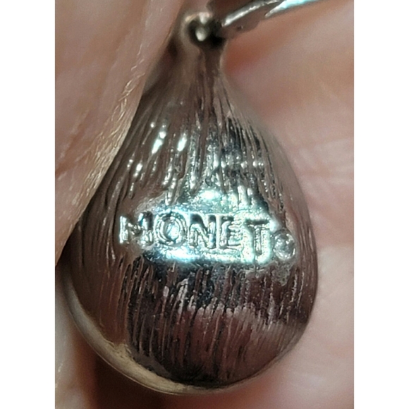 Monet Blue Dangle Teardrop Earrings - Picture 6 of 7